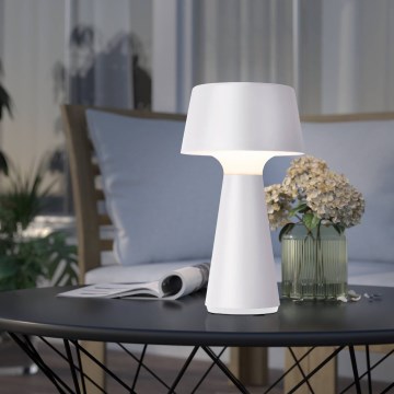 Eglo - LED Stmívatelná venkovní nabíjecí stolní lampa LED/3W/5V 2200/3000/4000K 2000 mAh IP44 bílá