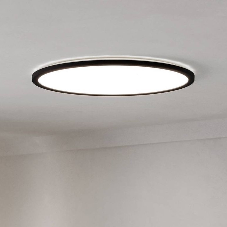 Eglo - LED Stmívatelné koupelnové stropní svítidlo LED/16,8W/230V 2700-6500K pr. 50 cm IP44 černá + dálkové ovládání