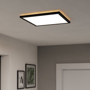 Eglo - LED Stmívatelné koupelnové stropní svítidlo LED/17,6W/230V 2700-6500K 39x39 cm IP44 černá + dálkové ovládání