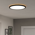 Eglo - LED Stmívatelné koupelnové stropní svítidlo LED/18,5W/230V 2700-6500K pr. 38,9 cm IP44 černá + dálkové ovládání