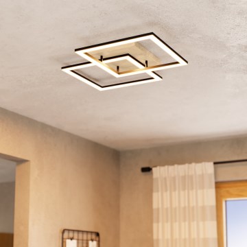 Eglo - LED Stmívatelné přisazený lustr 4xLED/32W/230V 2700-6500K hnědá/černá
