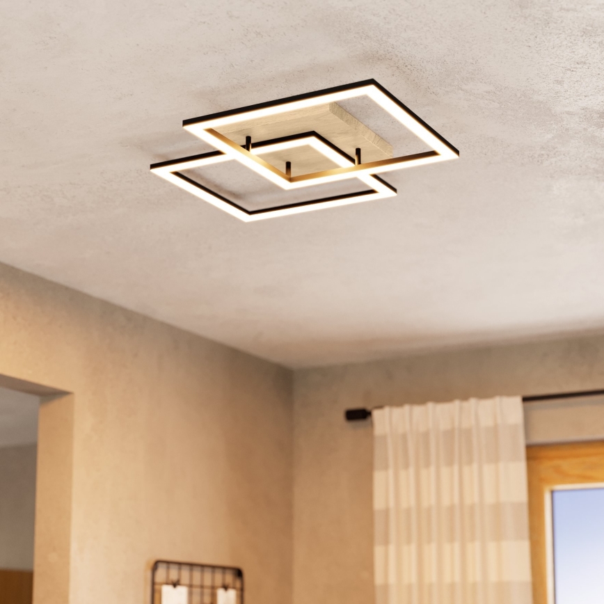 Eglo - LED Stmívatelné přisazený lustr 4xLED/32W/230V 2700-6500K hnědá/černá
