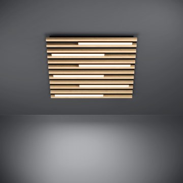 Eglo - LED Stmívatelné stropní svítidlo 6xLED/8,5W/230V 3000K 57,5x57,5 cm hnědá