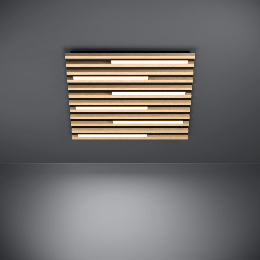 Eglo - LED Stmívatelné stropní svítidlo 6xLED/8,5W/230V 3000K 57,5x57,5 cm hnědá