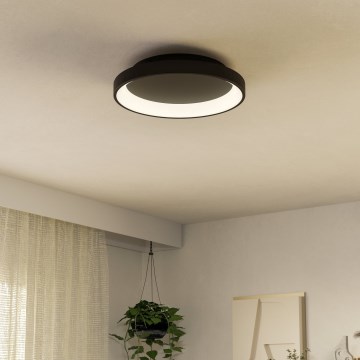 Eglo - LED Stmívatelné stropní svítidlo LED/12W/230V 2700-6500K černá + dálkové ovládání