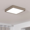 Eglo - LED Stmívatelné stropní svítidlo LED/17W/230V matný chrom 21x21 cm