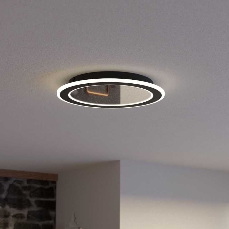 Eglo - LED Stmívatelné stropní svítidlo LED/20W/230V 2700-6500K černá + dálkové ovládání