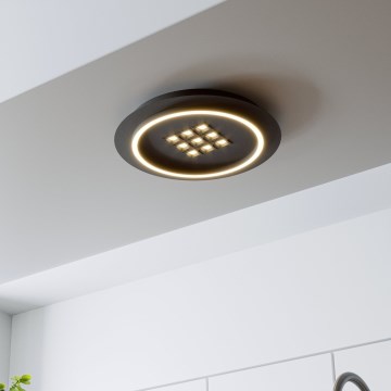Eglo - LED Stmívatelné stropní svítidlo LED/21,4W/230V 2700-6500K černá + dálkové ovládání