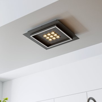 Eglo - LED Stmívatelné stropní svítidlo LED/21,4W/230V 2700-6500K černá + dálkové ovládání