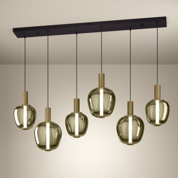 Eglo - LED Stmívatelný lustr 3xLED/5W/230V + 3xLED/6,5W + 6xLED/1,6W zlatá