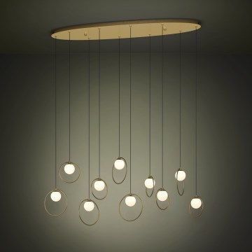 Eglo - LED Stmívatelný lustr na lanku 10xLED/3W/230V 3000K zlatá