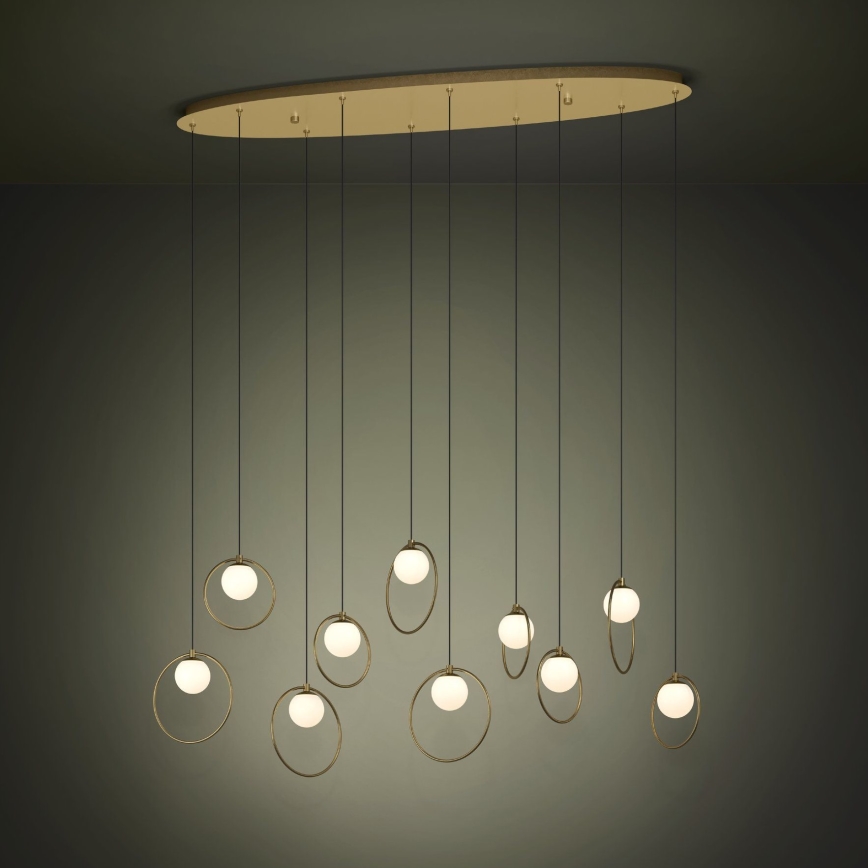 Eglo - LED Stmívatelný lustr na lanku 10xLED/3W/230V 3000K zlatá