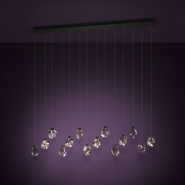 Eglo - LED Stmívatelný lustr na lanku 14xLED/3W/230V 3000K černá/čirá