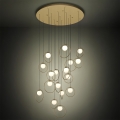 Eglo - LED Stmívatelný lustr na lanku 17xLED/3W/230V 3000K pr. 78 cm zlatá