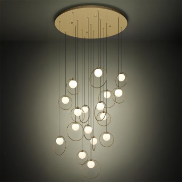 Eglo - LED Stmívatelný lustr na lanku 17xLED/3W/230V 3000K pr. 78 cm zlatá
