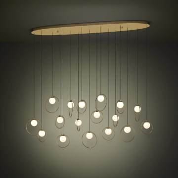 Eglo - LED Stmívatelný lustr na lanku 17xLED/3W/230V 3000K zlatá