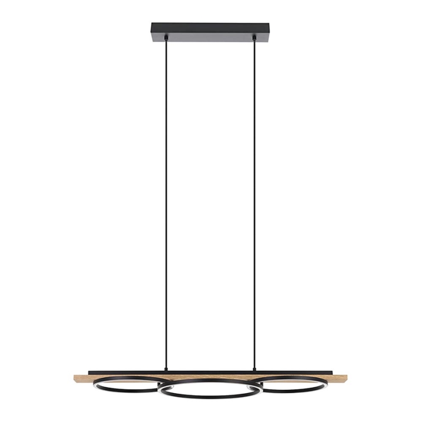 Eglo - LED Stmívatelný lustr na lanku 2xLED/12,5W/230V+1xLED/15,5W 3000K hnědá/černá