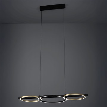Eglo - LED Stmívatelný lustr na lanku 2xLED/12,5W/230V + LED/15,5W 3000K černá