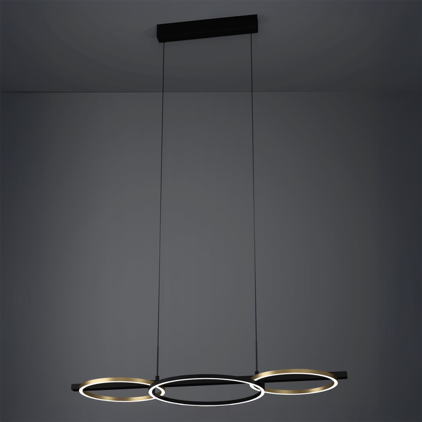 Eglo - LED Stmívatelný lustr na lanku 2xLED/12,5W/230V + LED/15,5W 3000K černá