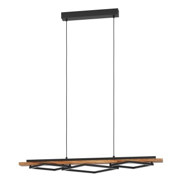 Eglo - LED Stmívatelný lustr na lanku 2xLED/13W/230V + LED/16W černá/hnědá