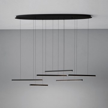 Eglo - LED Stmívatelný lustr na lanku 6xLED/8,4W/230V 3000K černá