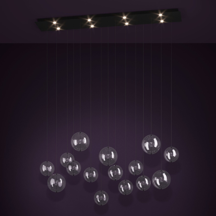 Eglo - LED Stmívatelný lustr na lanku 8xLED/4,2W/230V 3000K čirá