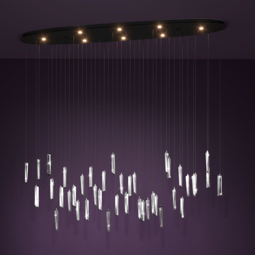 Eglo - LED Stmívatelný lustr na lanku 8xLED/4,2W/230V 3000K čirá