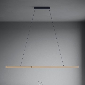 Eglo - LED Stmívatelný lustr na lanku LED/21W/230V 3000K hnědá
