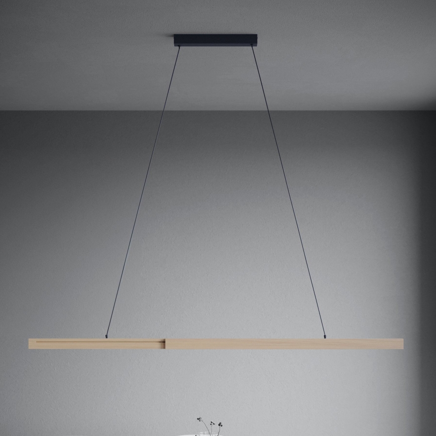 Eglo - LED Stmívatelný lustr na lanku LED/21W/230V 3000K hnědá