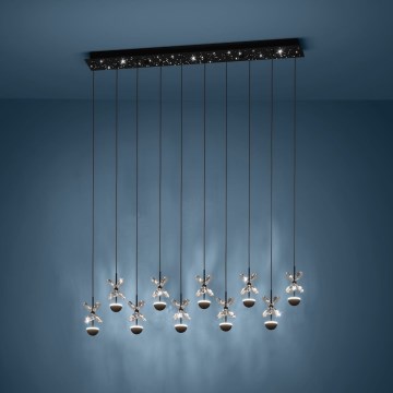 Eglo - LED Stmívatelný lustr na lanku LED/23W/230V 3000K černá