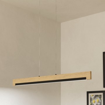 Eglo - LED Stmívatelný lustr na lanku LED/25,5W/230V 3000K černá/béžová