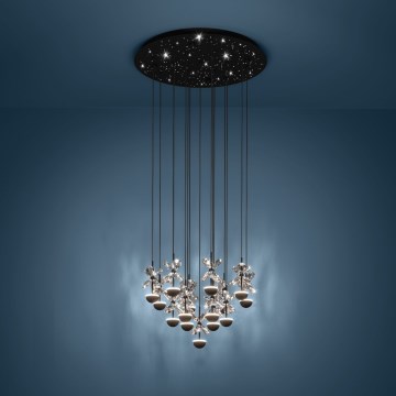 Eglo - LED Stmívatelný lustr na lanku LED/27W/230V 3000K černá