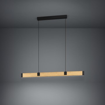 Eglo - LED Stmívatelný lustr na lanku LED/28,8W/230V 3000K černá/hnědá
