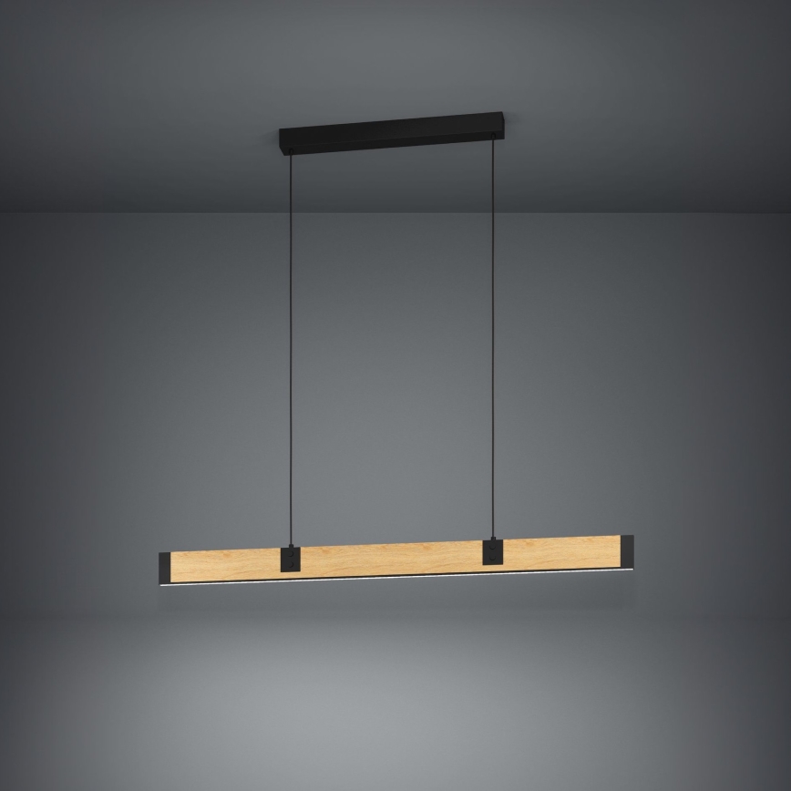 Eglo - LED Stmívatelný lustr na lanku LED/28,8W/230V 3000K černá/hnědá