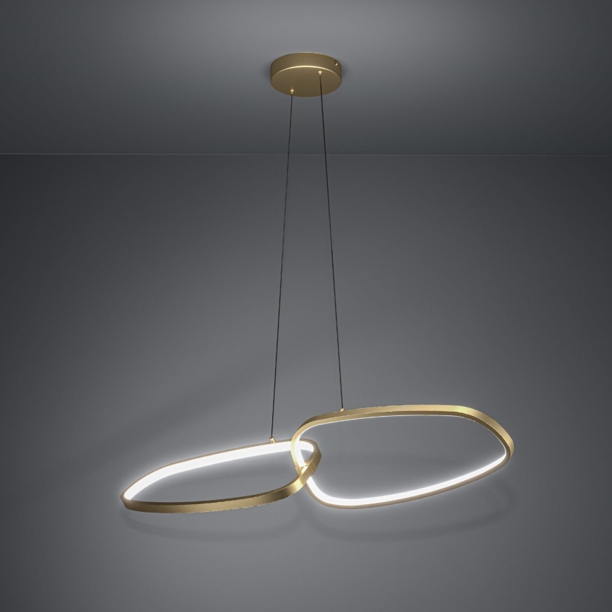 Eglo - LED Stmívatelný lustr na lanku LED/37,5W/230V 3000K zlatá