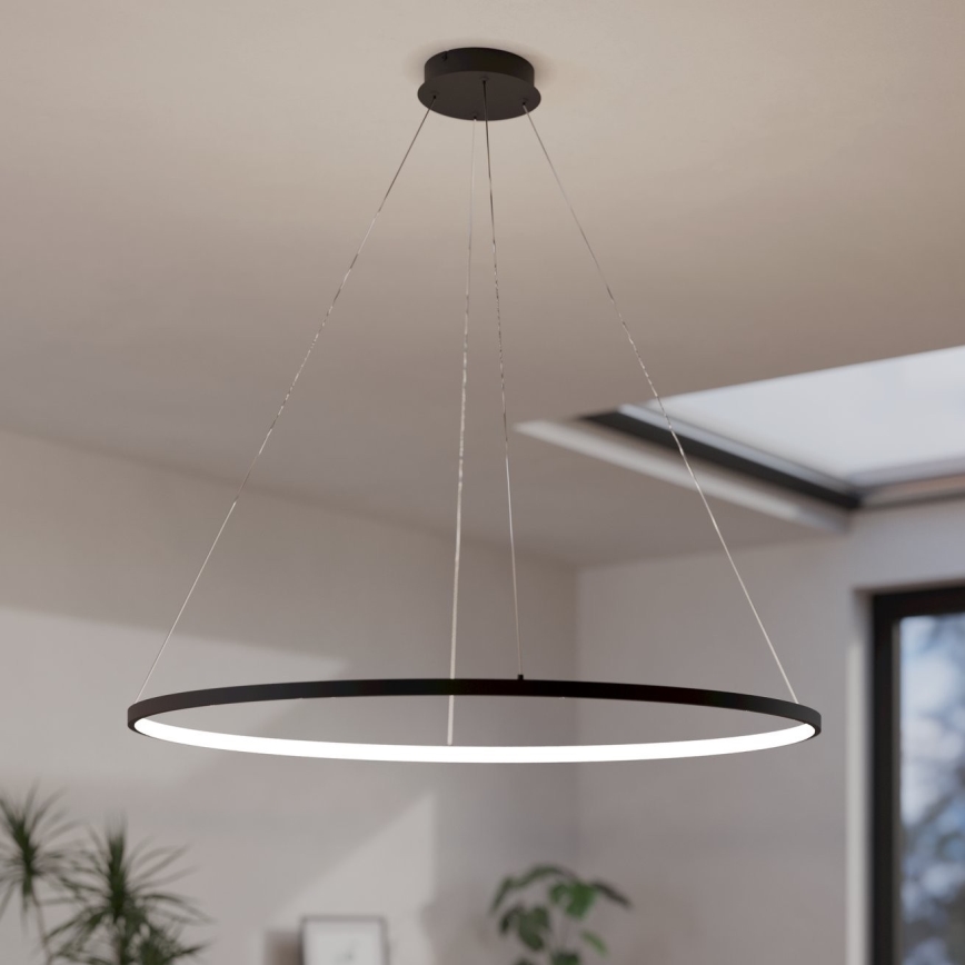 Eglo - LED Stmívatelný lustr na lanku LED/40W/230V 2700-6500K černá + dálkové ovládání