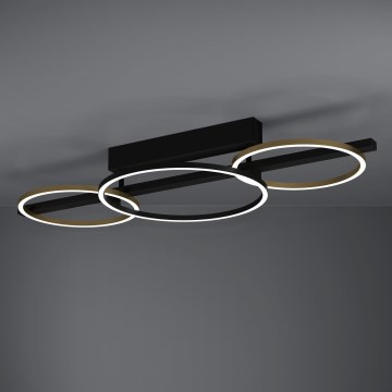 Eglo - LED Stmívatelný přisazený lustr 2xLED/12,5W/230V + LED/15,5W 3000K černá