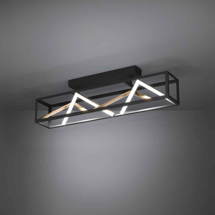 Eglo - LED Stmívatelný přisazený lustr LED/45W/230V 2700-6500K černá/zlatá + dálkové ovládání