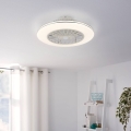Eglo - LED Stmívatelný stropní ventilátor 3xLED/12,6W/230V 2700-6500K pr. 55 cm bílá + dálkové ovládání
