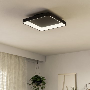 Eglo - LED Stmívatené stropní svítidlo LED/12W/230V 2700-6500K černá + dálkové ovládání