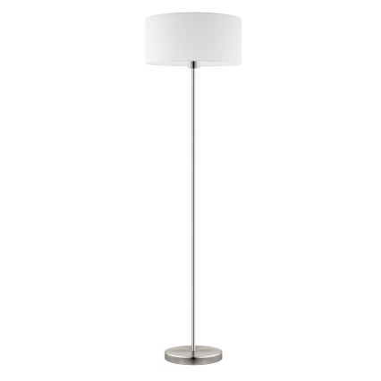 Eglo - LED  Stojací lampa TUNJA 1xE27/60W/230V matný chrom/bílá