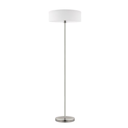 Eglo - LED  Stojací lampa TUNJA 1xE27/60W/230V matný chrom/bílá