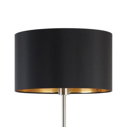 Eglo - LED Stojací lampa TUNJA 1xE27/60W/230V matný chrom/černá