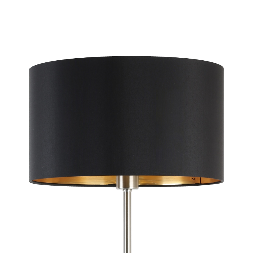 Eglo - LED Stojací lampa TUNJA 1xE27/60W/230V matný chrom/černá