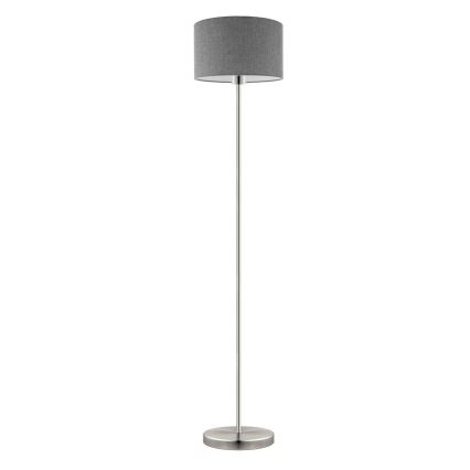 Eglo - LED  Stojací lampa TUNJA 1xE27/60W/230V matný chrom/šedá