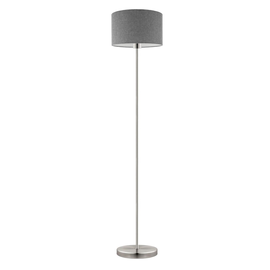 Eglo - LED  Stojací lampa TUNJA 1xE27/60W/230V matný chrom/šedá