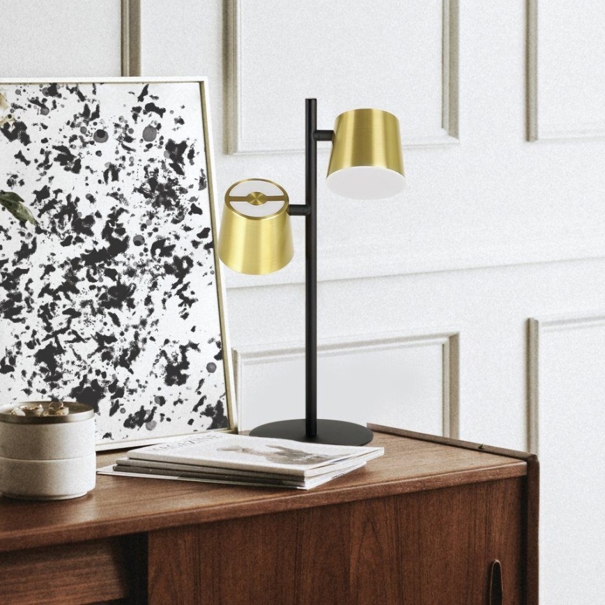 Eglo - LED Stolní lampa 2xGU10/4,6W/230V 3000K zlatá