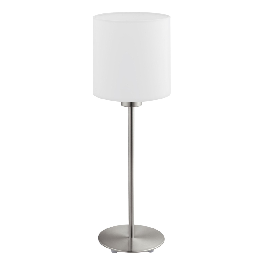 Eglo - LED  Stolní lampa TUNJA 1xE27/60W/230V 38,5 cm matný chrom/bílá