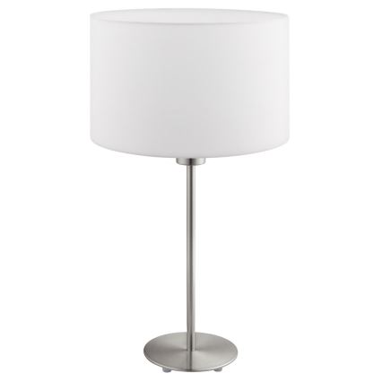 Eglo - LED  Stolní lampa TUNJA 1xE27/60W/230V 38,5 cm matný chrom/bílá