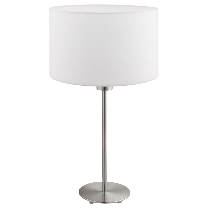 Eglo - LED  Stolní lampa TUNJA 1xE27/60W/230V 38,5 cm matný chrom/bílá